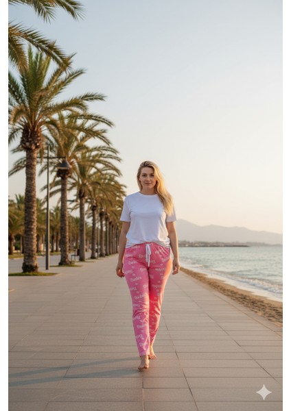 Barbie Yazılı Pijama Alt Uçuk Pembe - BK1000020 fırsatları