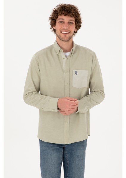 Erkek Açık Haki Gömlek Desenli 50316653-VR183 modelleri
