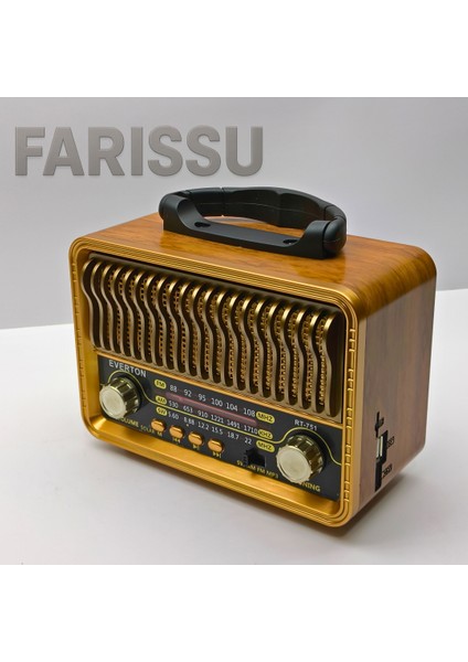 Everton RT-751 Nostaljik Tasarımlı Bluetooth/solar/usb/tf Kart Destekli Am/fm/sw fırsatları