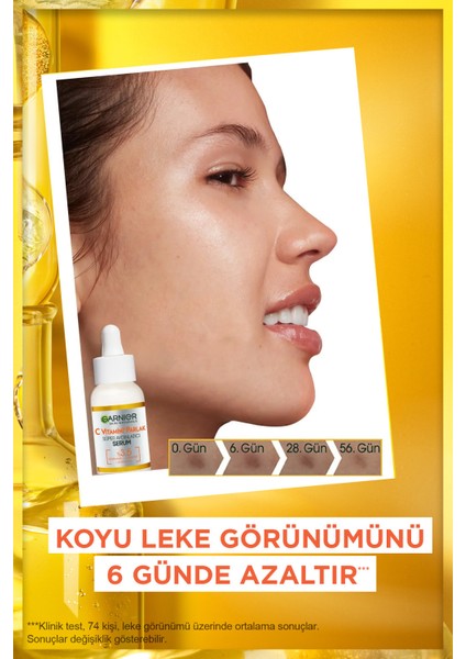 Vitamini Parlak Süper Aydınlatıcı Serum 30 ml + Garnier C Vit Parlak Aydınlatıcı Nemlendirici Krem 50ML + Garnier Çanta Hediyeli fiyatları