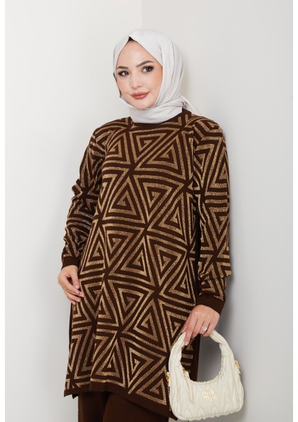 Geometri Simli Desenli Tunik
