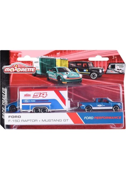 Yarış Römorku Seti - Ford Mustang Gt ve Römorklu Ford Performance F-150 Raptor 2003001 modelleri