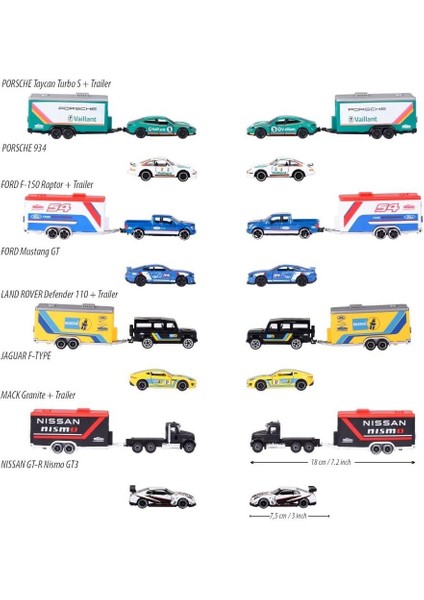 Yarış Römorku Seti - Ford Mustang Gt ve Römorklu Ford Performance F-150 Raptor 2003001 fırsatları