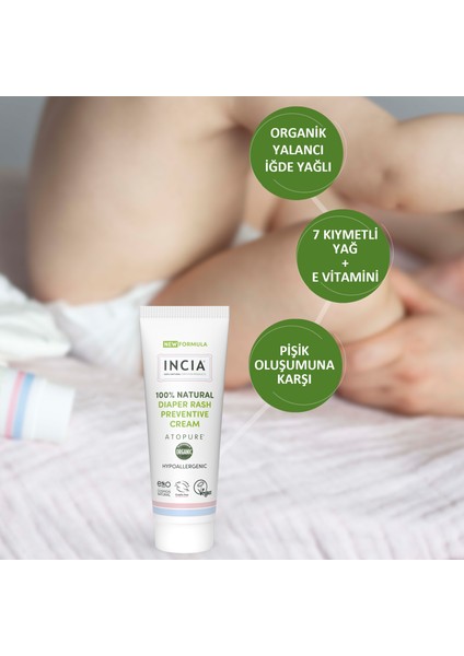 %100 Doğal Pişik Önleyici Jel Krem ATOPURE ® Yenidoğan Nemlendirici Koruyucu Hassas Bakım 60ml indirimleri