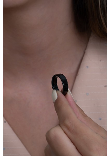 6mm Parlak Düz Model Unisex Kadın Erkek Çelik Alyans Yüzük cl39