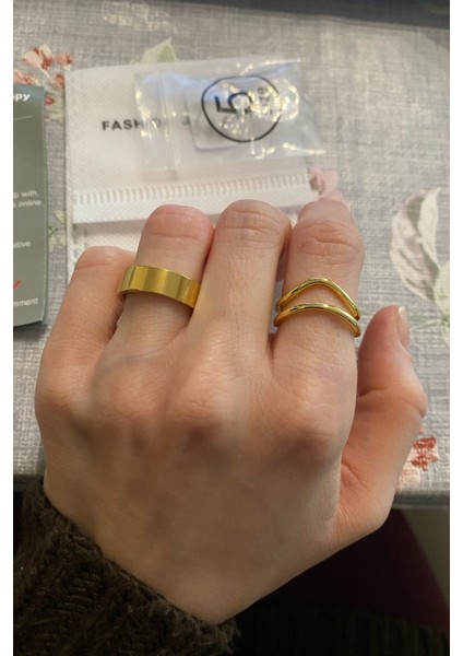 6mm Parlak Düz Model Unisex Kadın Erkek Çelik Alyans Yüzük cl39