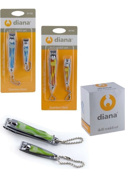 Diana 2 Li Renkli Vakumlu Tırnak Makası - Lisinya