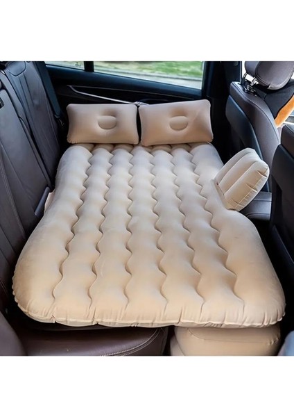 Araç Içi Şişme Yatak Çakmaklık Pompalı 130X80X40 cm Krem