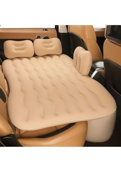 Araç Içi Şişme Yatak Çakmaklık Pompalı 130X80X40 cm Krem