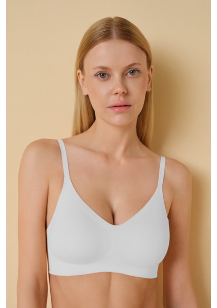 Dikişsiz Lazer Kesim Toparlayıcı Hayalet Sütyen (Çıkarılabilir Pedli)