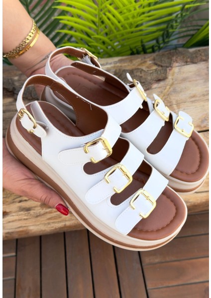 Jatay Beyaz Cilt Sandalet - Lisinya fiyatları