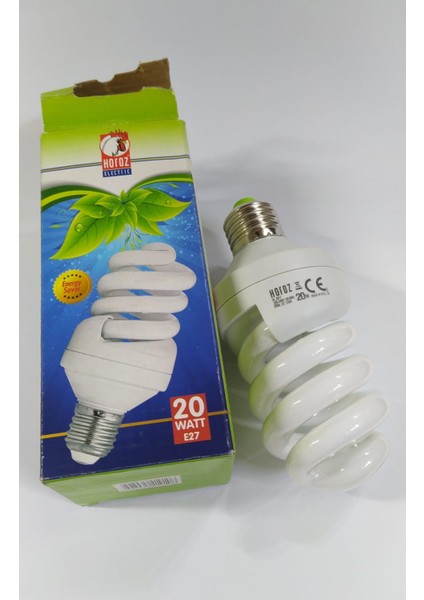 Horoz Elektrik 20 Watt /100W Spiral Tasarruflu Ampül 2700K Sarı Işık