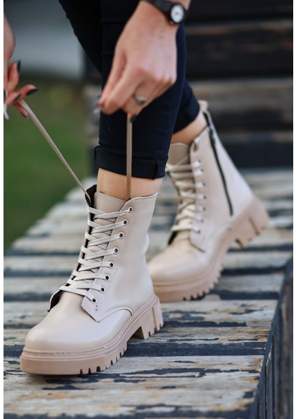 Bria Nude Cilt Bağcıklı Bot - Lisinya