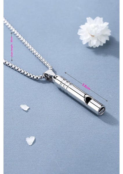 Acil Durum Düdüğü 316L Çelik Kararma Yapmaz Yüksek Desibel Kolye Unisex - Lisinya modelleri