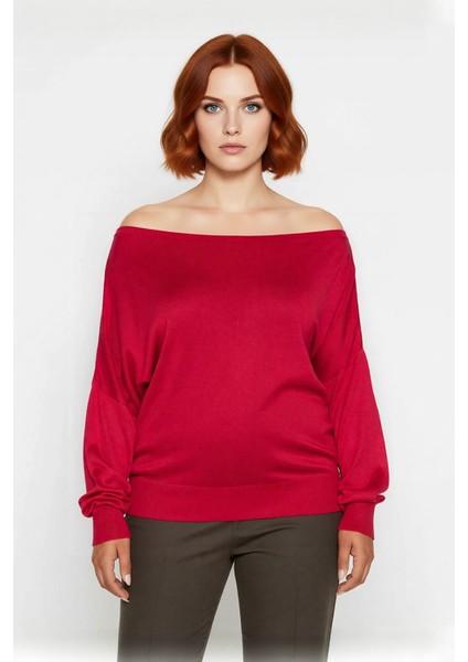 Kadın Regular Kalıp Uzun Kollu Düz Triko Kazak Ilkbahar Sonbahar Günlerine Rahatlık Katar Kaliteli