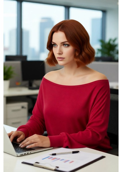 Kadın Regular Kalıp Uzun Kollu Düz Triko Kazak Ilkbahar Sonbahar Günlerine Rahatlık Katar Kaliteli fırsatları