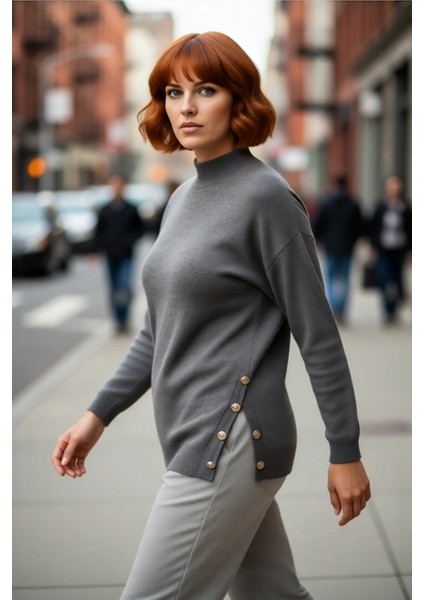 Kadın Günlük Akrilik Balıkçı Yaka Rahat Kesim Triko Kazak Uzun Kollu Soğuk Havanın Vazgeçilmezi modelleri