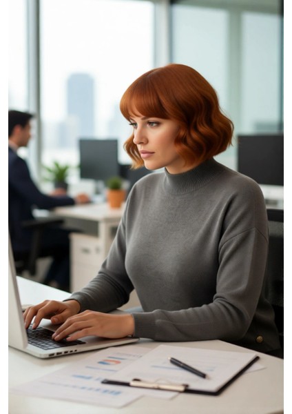 Kadın Günlük Akrilik Balıkçı Yaka Rahat Kesim Triko Kazak Uzun Kollu Soğuk Havanın Vazgeçilmezi fırsatları