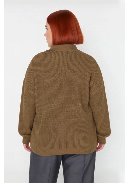 Kadın Düşük Kol Polo Yaka Selanik Örgü Kalın Akrilik Triko Kazak Kış Için Basic Şıklık Kaliteli fiyatları