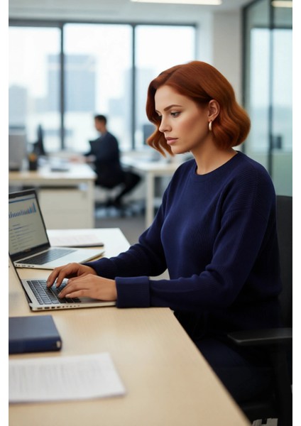 Kadın Düşük Kol Uzun Boy Bisiklet Yaka Relaxed Fitilli Triko Kazak Kış Sezonu Için Şık ve Konforlu fırsatları