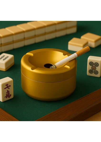 Paslanmaz Çelik Masa,cafe,restoran Küllüğü – Kokusuz, Kapaklı, Minimalist ve Sağlam (9x7 Cm)