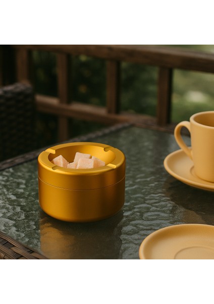 Paslanmaz Çelik Masa,cafe,restoran Küllüğü – Kokusuz, Kapaklı, Minimalist ve Sağlam (9x7 Cm) fırsatları