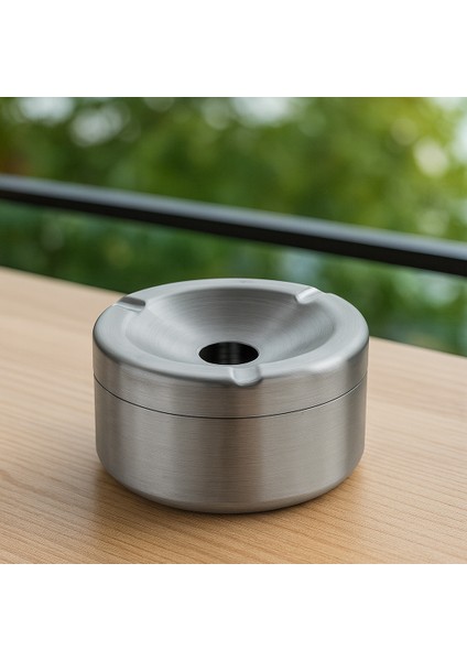 Paslanmaz Çelik Masa,cafe,restoran Küllüğü – Kokusuz, Kapaklı, Minimalist ve Sağlam (9x7 Cm) fiyatları