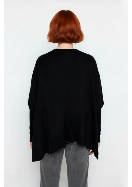 Kadın Basic Dik Yaka Triko Kazak Relaxed Fit Rahatlık ve Günlük Şıklık Sunan Siyah Kaliteli fiyatları