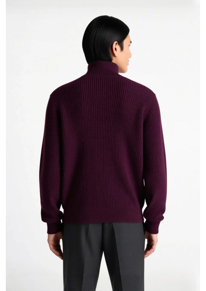 Erkeklerin Soğuk Havalarda Tercihi Regular Kalın Fermuarlı Dik Yaka Selanik Triko Kazak Modeli fiyatları