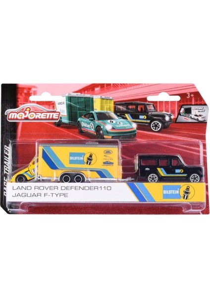 Yarış Römorku Seti - Toyota gr Supra ve Römorklu Land Rover Defender 110 2003001 modelleri