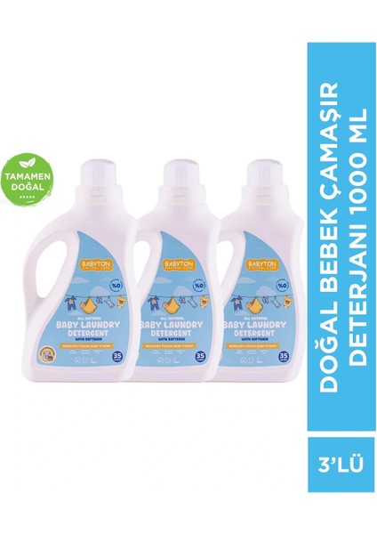 Doğal Bebek Çamaşır Deterjanı 3'lü Set 1000 ml