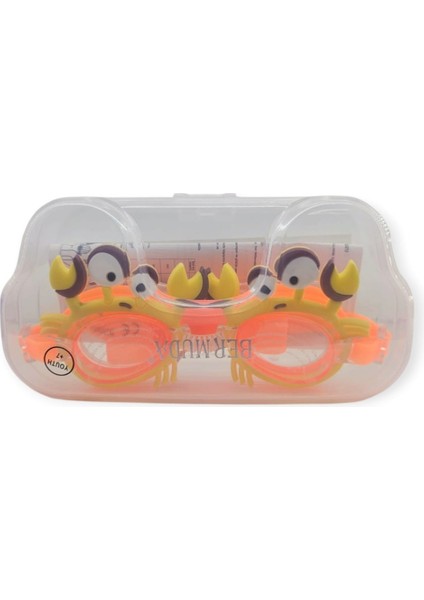 Çocuk Yüzücü Gözlüğü Silikon Taşıma Çantalı Turuncu Yengeç - 9014 (Lisinya) indirimleri