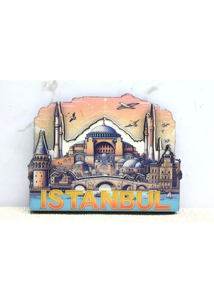 Ahşap Istanbul Temalı Magnet ALK4364 - Lisinya