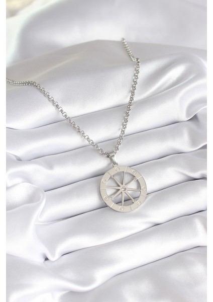 316L Çelik Gümüş Renk Zirkon Taşlı Rüya Kapanı Model Işeme Detay Kadın Kolye - Lisinya fiyatları