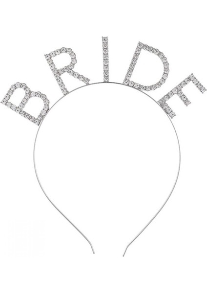 Bekarlığa Veda Mega Boy Kristal Taşlı Gümüş Bride Taç Gelin Tacı 20X21 cm - Lisinya fiyatları