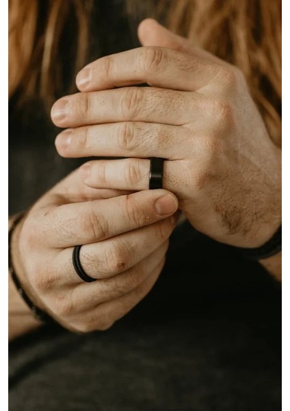 6mm Mat Düz Model Unisex Kadın Erkek Çelik Alyans Yüzük cl29