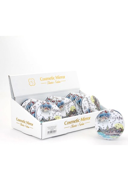 Taşlı Istanbul Tasarımı El Aynası Kalın ALK2491 - Lisinya