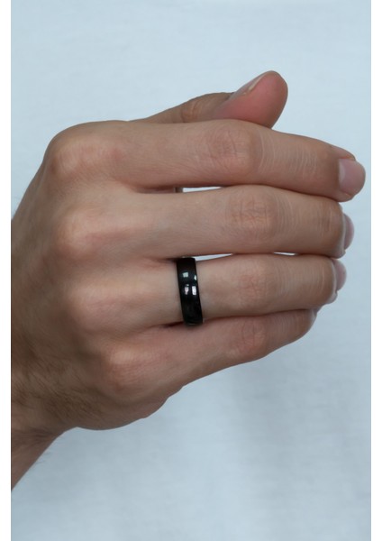 6 mm Bombeli Söz Nişan Unisex Çelik Alyans Yüzük tca