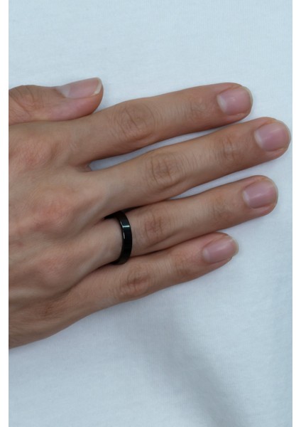 4mm Parlak Düz Model Unisex Kadın Erkek Çelik Alyans Yüzük cl36