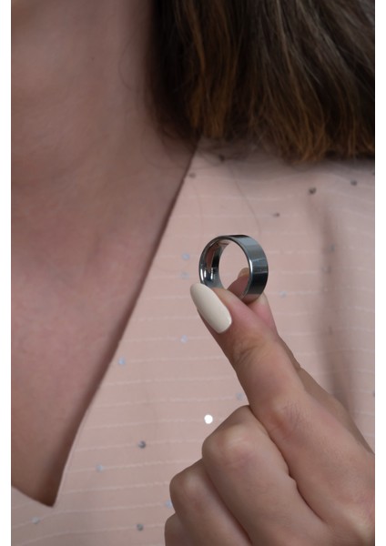 8mm Geniş Düz Model Parlak Çelik Alyans Erkek Kadın Unisex Yüzük cl28