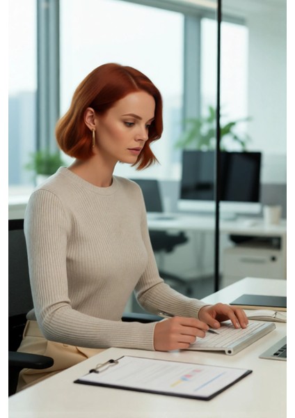 Kadınlara Özel Fitted Kesim Bisiklet Yaka Uzun Kollu Triko Kazak Kışa Şıklık Kaliteli fırsatları