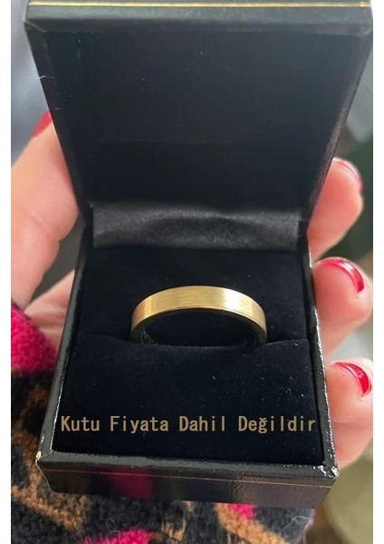 4mm Mat Düz Model Unisex Kadın Erkek Çelik Alyans Yüzük cl35