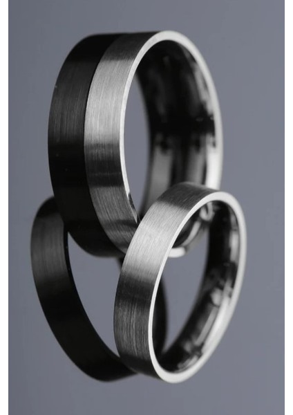 4mm Mat Düz Model Unisex Kadın Erkek Çelik Alyans Yüzük cl35