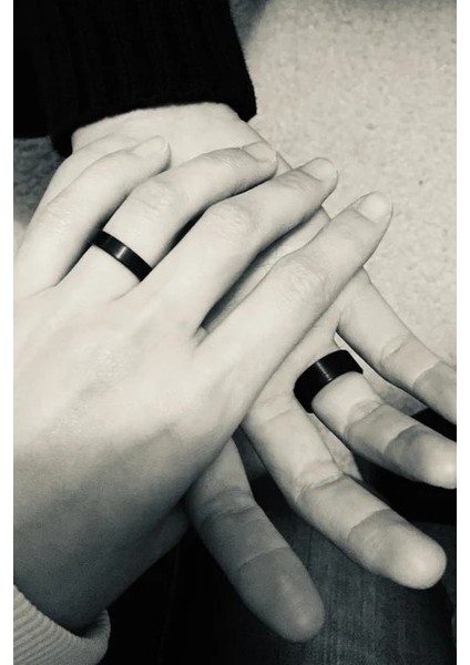 4mm Mat Düz Model Unisex Kadın Erkek Çelik Alyans Yüzük cl35