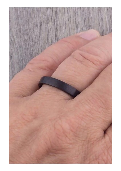 4mm Mat Düz Model Unisex Kadın Erkek Çelik Alyans Yüzük cl35