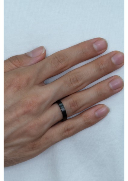 4mm Mat Düz Model Unisex Kadın Erkek Çelik Alyans Yüzük cl35