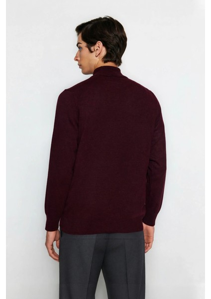 Erkek Slim Fit Dik Yaka Basic Triko Kazak Soğuk Havalarda Konforlu ve Rahat Bir Tarz Sunar fiyatları