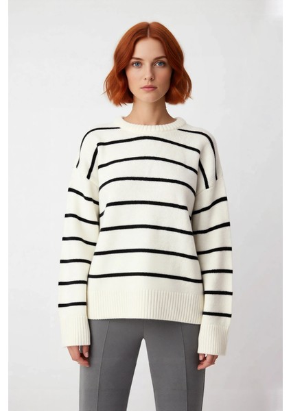 Kadın Düşük Kol Oversize Triko Kazak Bisiklet Yaka Yumuşak Dokulu Basic Kış Kombinleri Için Ideal fiyatları