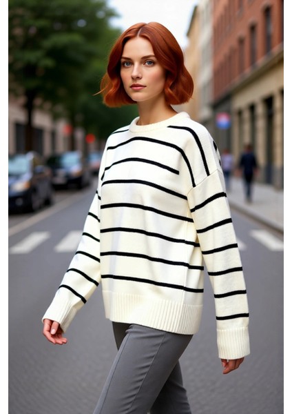 Kadın Düşük Kol Oversize Triko Kazak Bisiklet Yaka Yumuşak Dokulu Basic Kış Kombinleri Için Ideal fırsatları