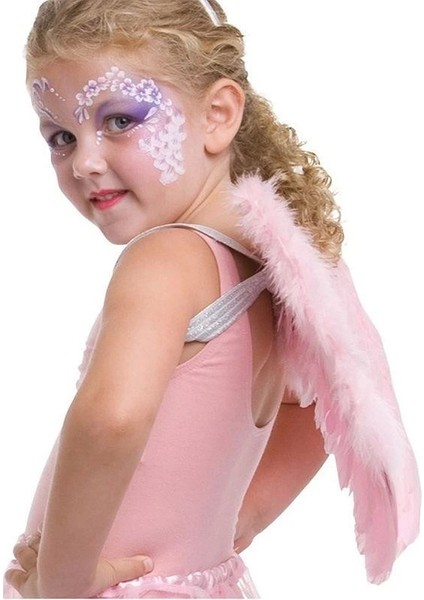 Pembe Renkli Orta Boy Çocuk Melek Kanadı 40X60 cm - Lisinya